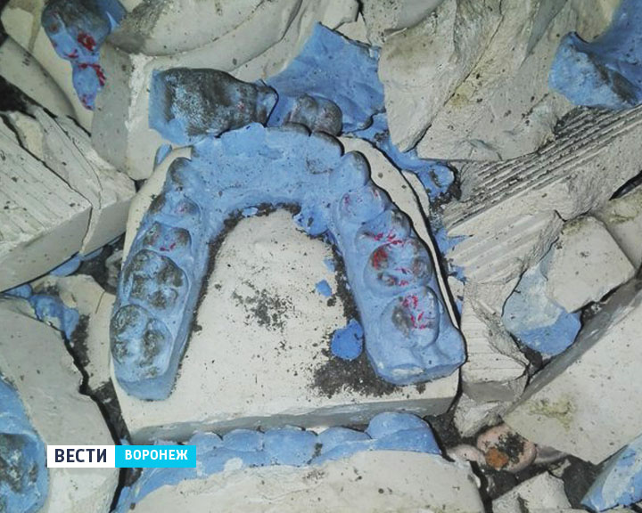 В Воронеже яму около стоматологической поликлиники засыпали гипсовыми челюстями В Воронеже яму около стоматологической поликлиники засыпали гипсовыми челюстями